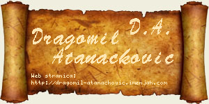 Dragomil Atanacković vizit kartica
